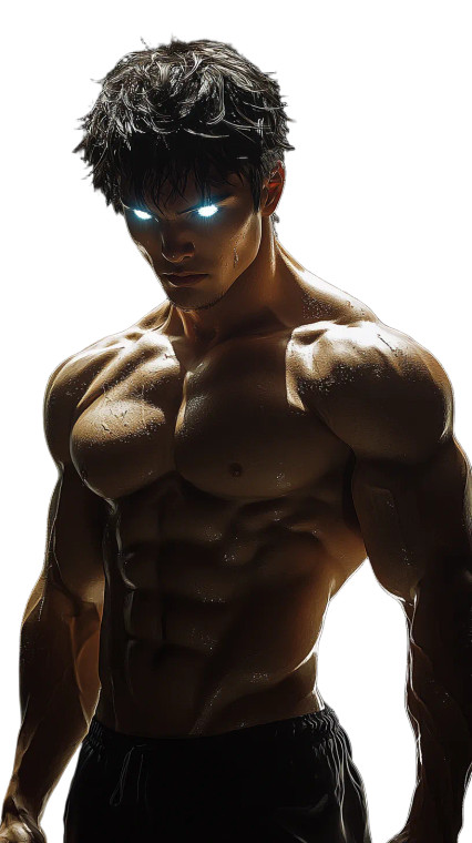 Muscular Anime Man V9 Vinyl Car Decal Sticker – Waterproof & UV-Resistant 8"