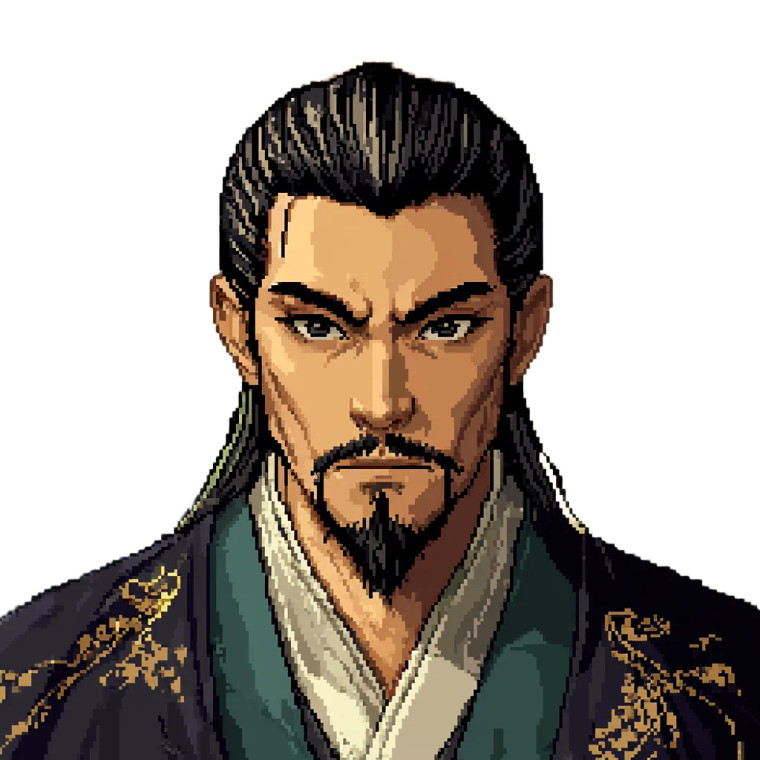 Mysterious Chinese Strategist Vinyl Car Decal Sticker – Waterproof & UV-Resistant 8"