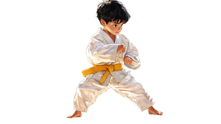 Determined Young Judoka Vinyl Car Decal Sticker – Waterproof & UV-Resistant 8"