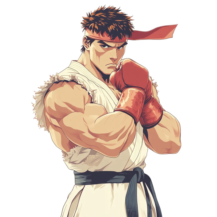 Ryu Street Fighter V2 Vinyl Car Decal Sticker – Waterproof & UV-Resistant 8"