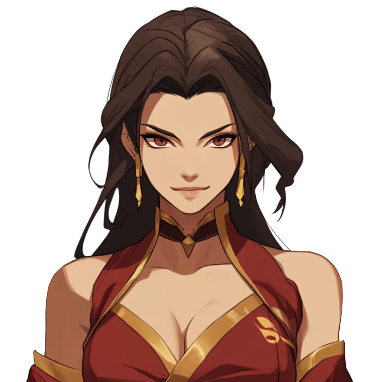 Azula Smirking Vinyl Car Decal Sticker – Waterproof & UV-Resistant 8"