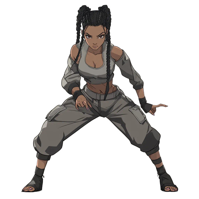 Anime Strong Female Vinyl Car Decal Sticker – Waterproof & UV-Resistant 8"