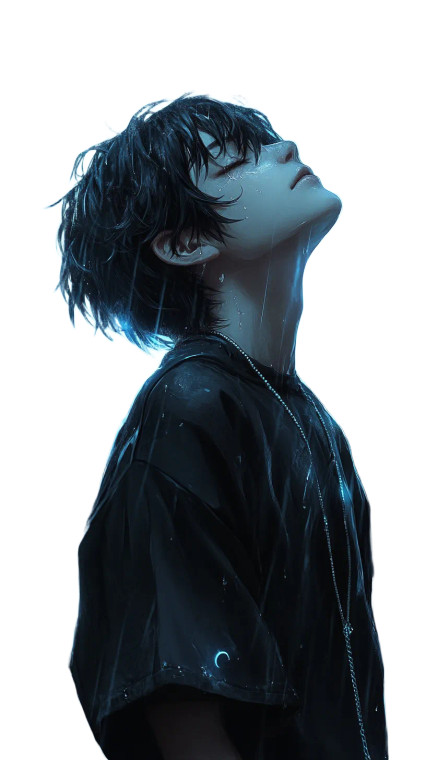 Mysterious Anime Boy Vinyl Car Decal Sticker – Waterproof & UV-Resistant 8"