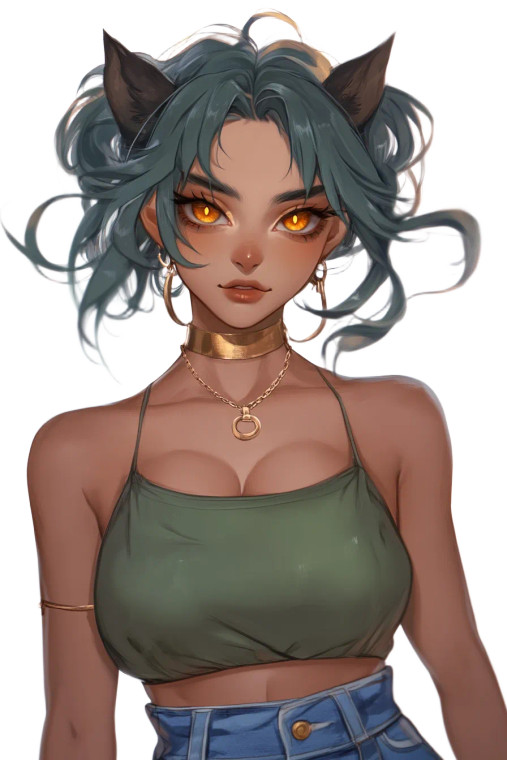 Green-Haired Girl Vinyl Car Decal Sticker – Waterproof & UV-Resistant 8"