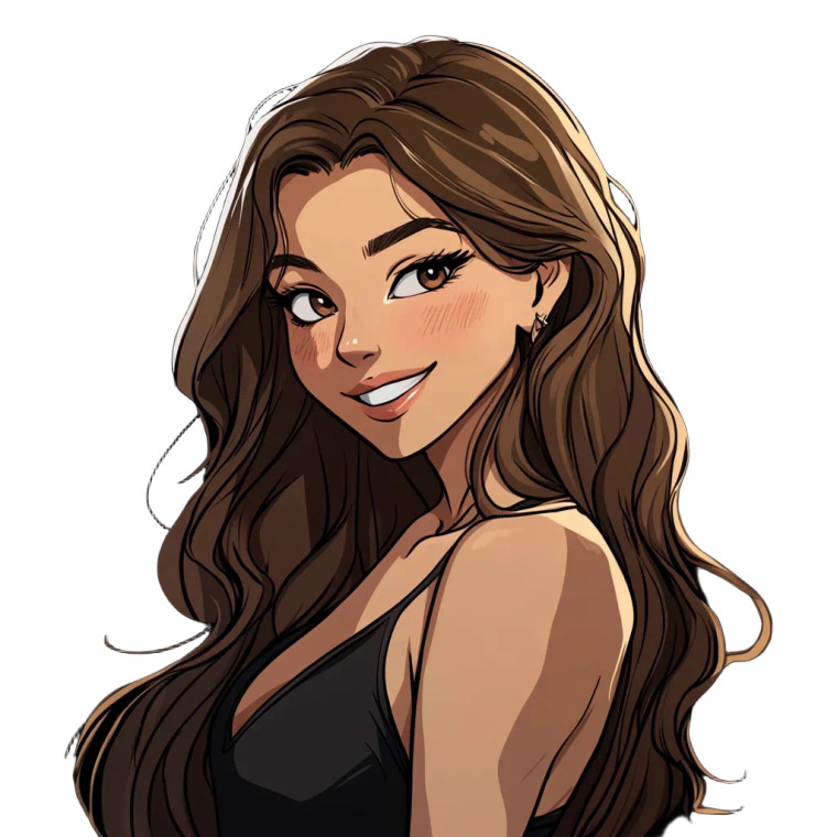 Beautiful Brown-Haired Woman Vinyl Car Decal Sticker – Waterproof & UV-Resistant 8"