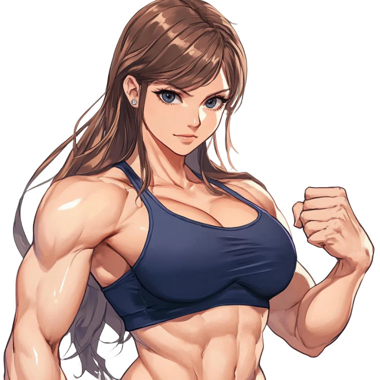 Muscular Giant Woman Vinyl Car Decal Sticker – Waterproof & UV-Resistant 8"