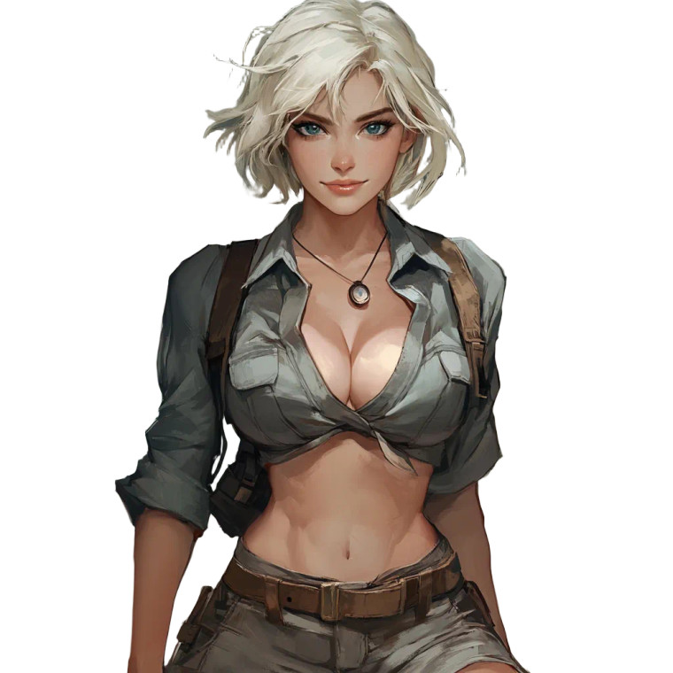 Anime Explorer Woman Vinyl Car Decal Sticker – Waterproof & UV-Resistant 8"