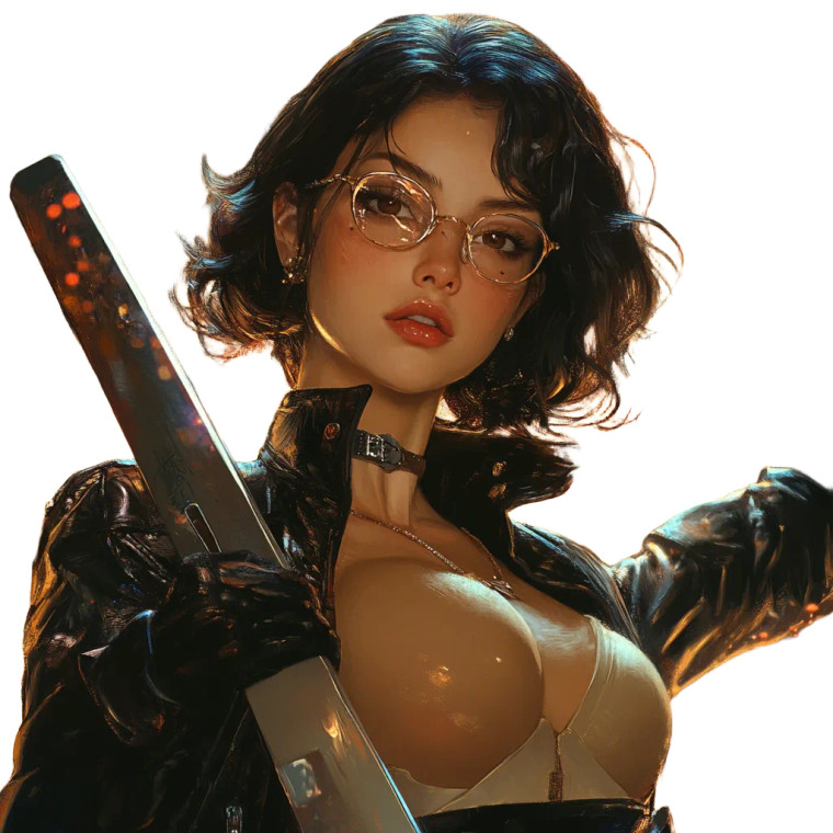 Sword And Glasses Vinyl Car Decal Sticker – Waterproof & UV-Resistant 8"