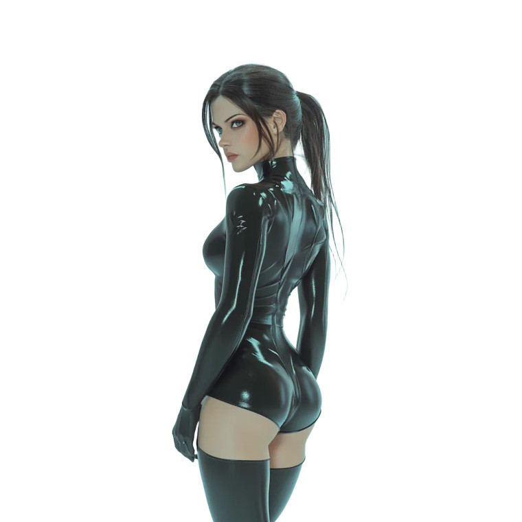 Lara Croft Latex Vinyl Car Decal Sticker – Waterproof & UV-Resistant 8"