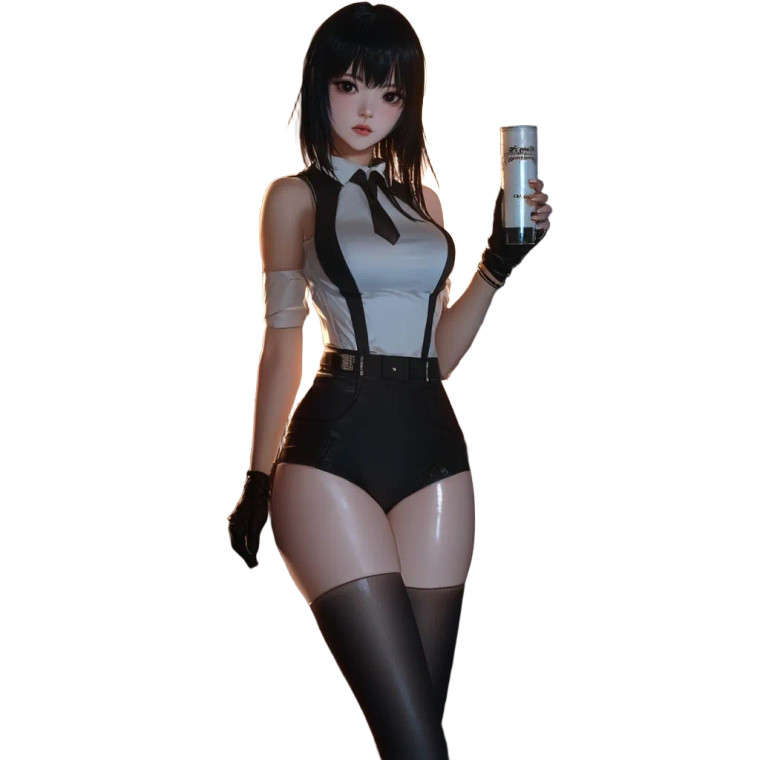 Anime Waitress Scene Vinyl Car Decal Sticker – Waterproof & UV-Resistant 8"