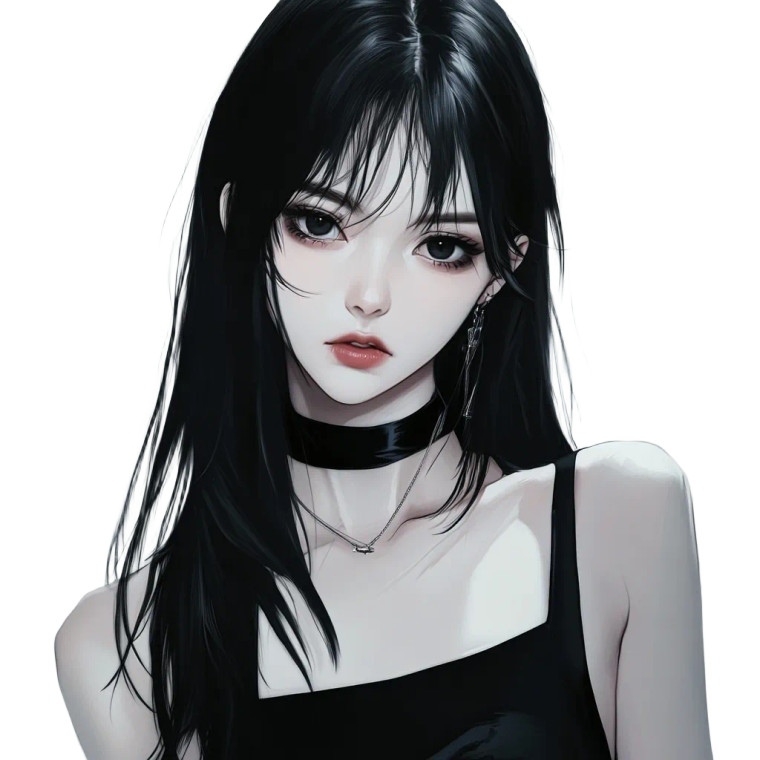 Manhwa Beauty Portrait Vinyl Car Decal Sticker – Waterproof & UV-Resistant 8"