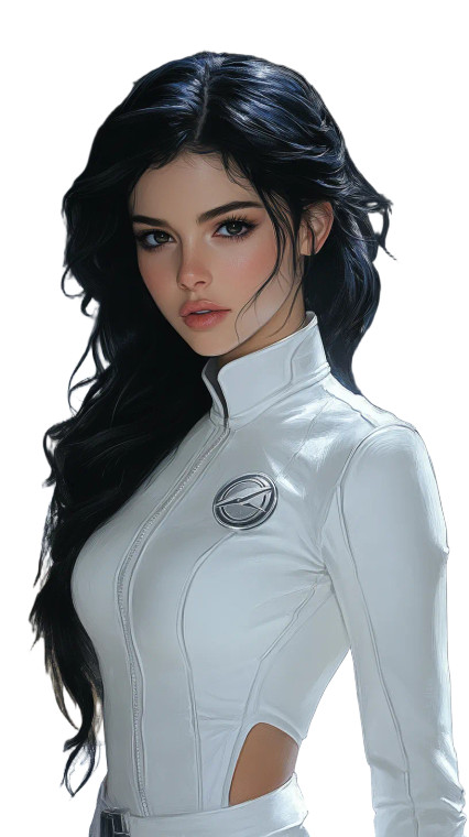 Sci-Fi Heroine Vinyl Car Decal Sticker – Waterproof & UV-Resistant 8"