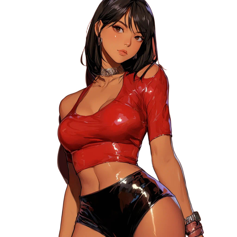 Cartoon Girl Bouncing V3 Vinyl Car Decal Sticker – Waterproof & UV-Resistant 8"