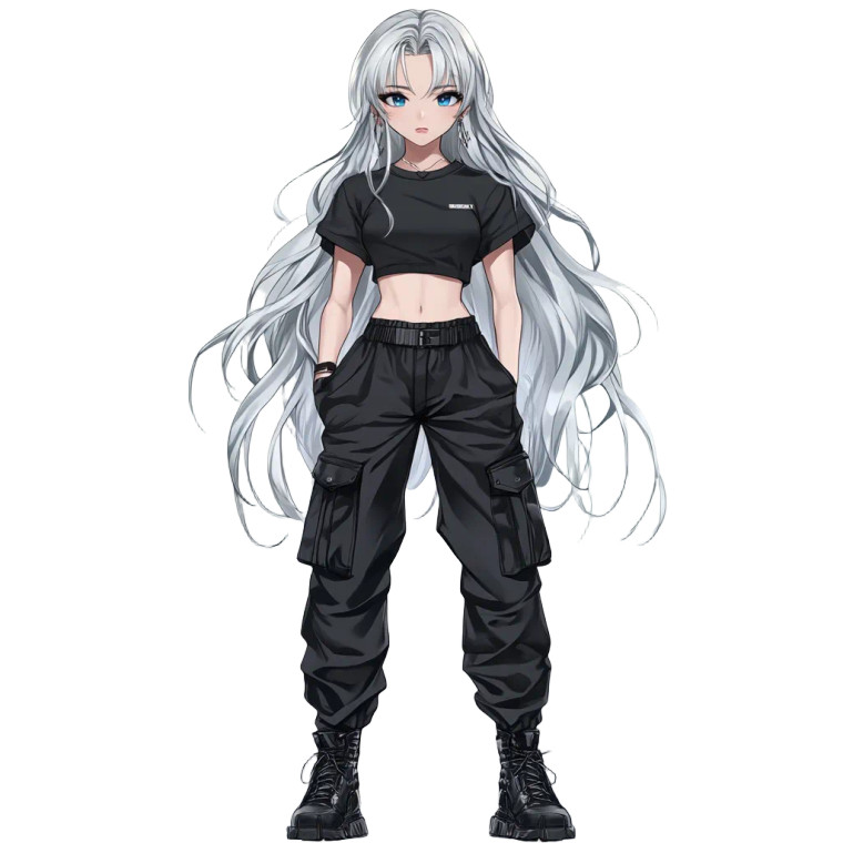 Silver-Haired K-Pop Idol Vinyl Car Decal Sticker – Waterproof & UV-Resistant 8"