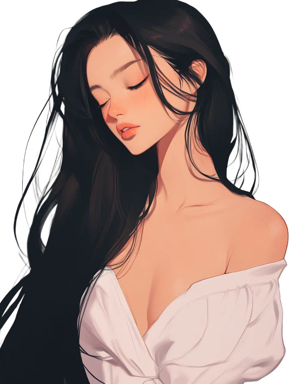 Anime Girl Portrait V28 Vinyl Car Decal Sticker – Waterproof & UV-Resistant 8"