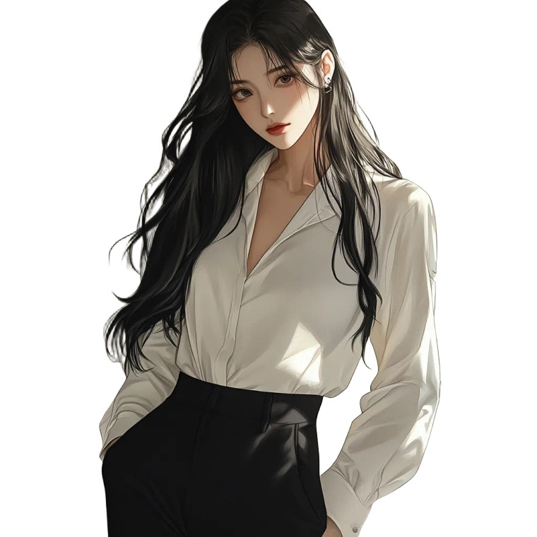 Anime Style Woman V10 Vinyl Car Decal Sticker – Waterproof & UV-Resistant 8"