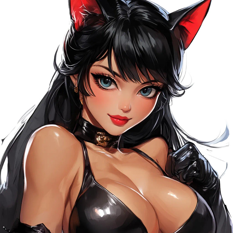Spicy Cat Gurl Vinyl Car Decal Sticker – Waterproof & UV-Resistant 8"