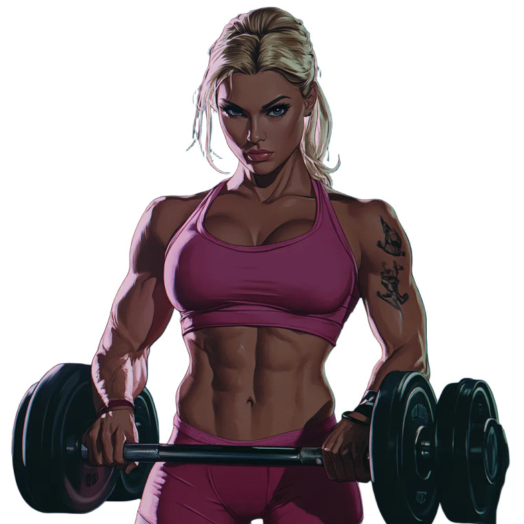 Muscular Gym Barbie Vinyl Car Decal Sticker – Waterproof & UV-Resistant 8"