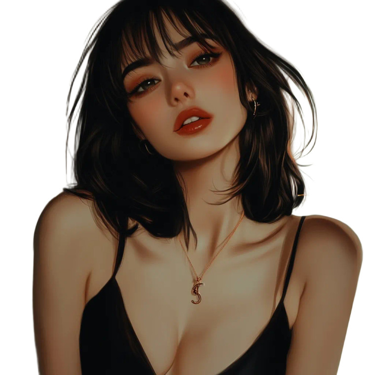 Gif Girl V2 Vinyl Car Decal Sticker – Waterproof & UV-Resistant 8"