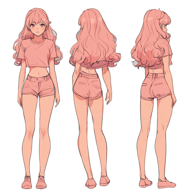 Anime Girl Concept Vinyl Car Decal Sticker – Waterproof & UV-Resistant 8"