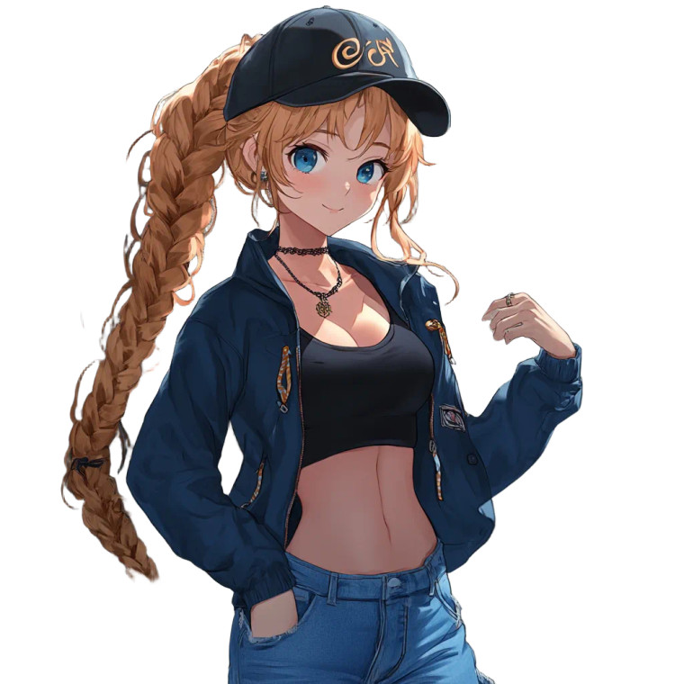 Anime Chic Character Vinyl Car Decal Sticker – Waterproof & UV-Resistant 8"