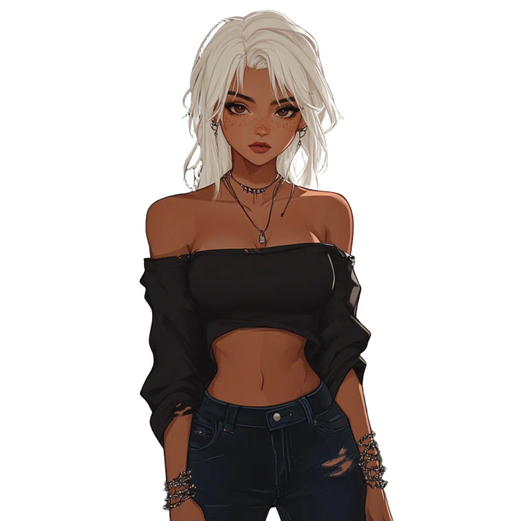 Anime Cuban Girl Vinyl Car Decal Sticker – Waterproof & UV-Resistant 8"