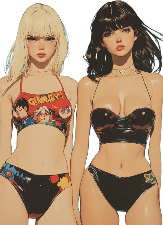 Betty & Veronica Pinup Vinyl Car Decal Sticker – Waterproof & UV-Resistant 8"