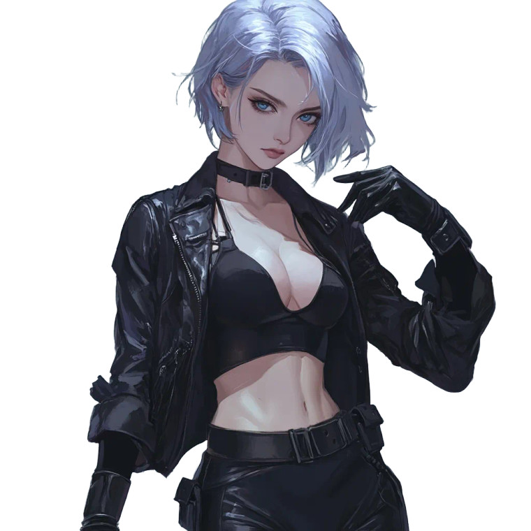 Mysterious Anime Woman Vinyl Car Decal Sticker – Waterproof & UV-Resistant 8"