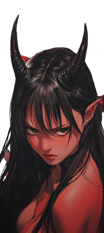 Evil Red Demon Vinyl Car Decal Sticker – Waterproof & UV-Resistant 8"