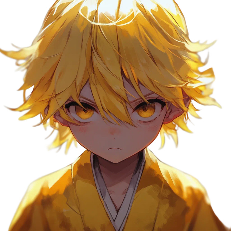 Angry Yellow Kimono Boy Vinyl Car Decal Sticker – Waterproof & UV-Resistant 8"