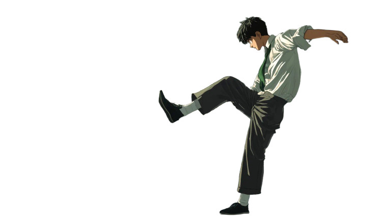 Karate Kick In Corridor Vinyl Car Decal Sticker – Waterproof & UV-Resistant 8"