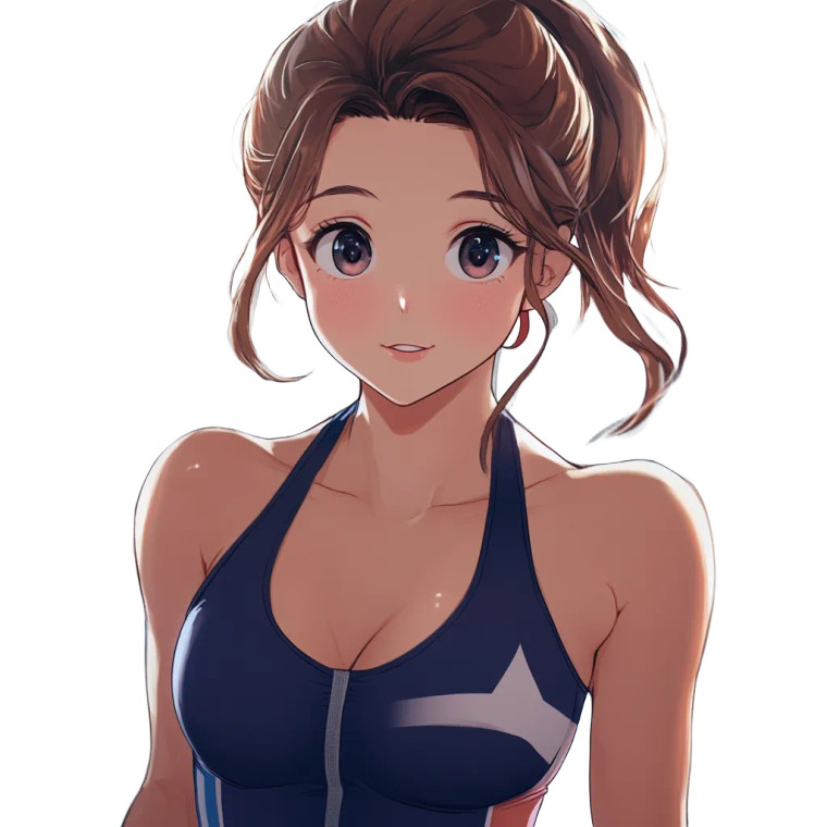 Gymnast Anime Style Vinyl Car Decal Sticker – Waterproof & UV-Resistant 8"