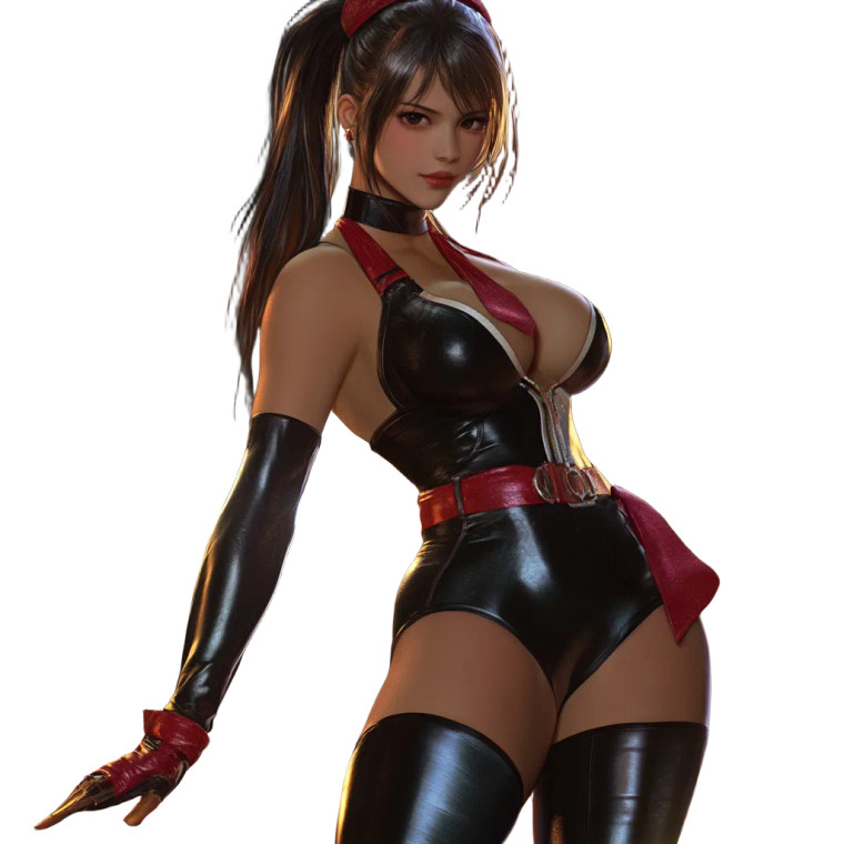 Mai Shiranui Pose Vinyl Car Decal Sticker – Waterproof & UV-Resistant 8"