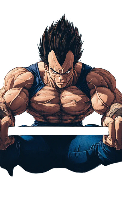 Vegeta Bench Pressing V2 Vinyl Car Decal Sticker – Waterproof & UV-Resistant 8"