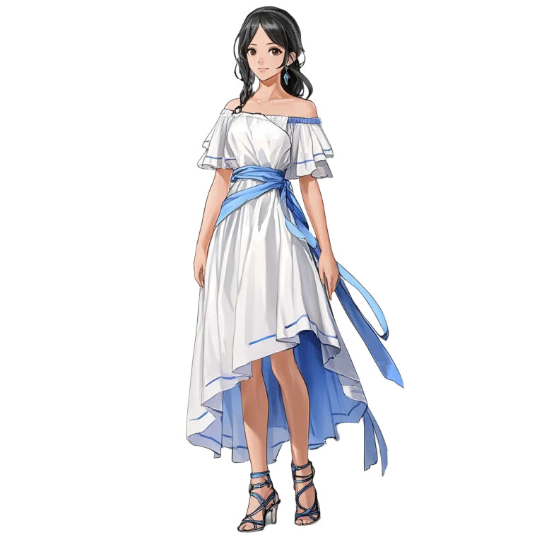 Elegant Casual Dress Vinyl Car Decal Sticker – Waterproof & UV-Resistant 8"