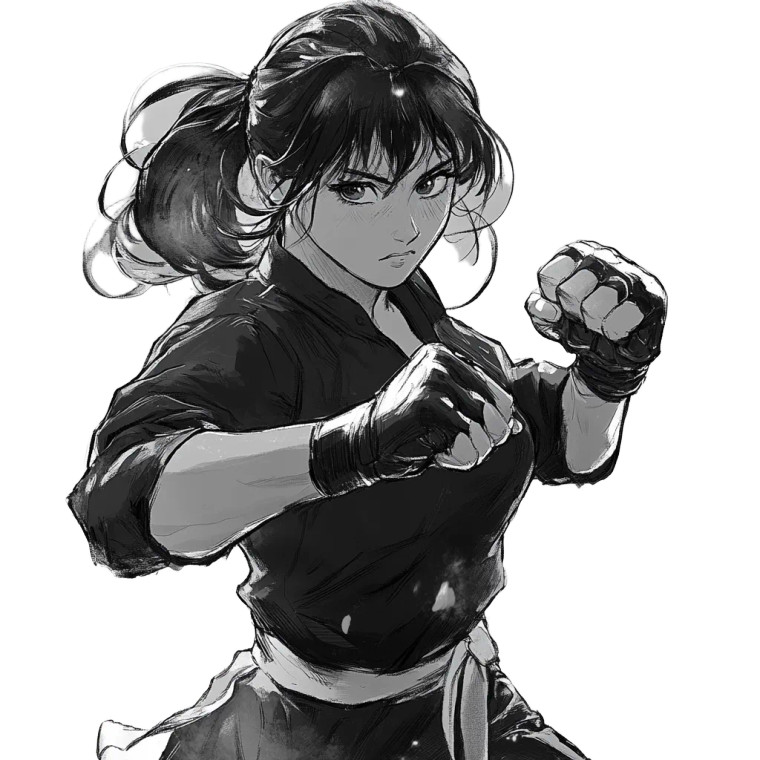 Anime Fight Pose Vinyl Car Decal Sticker – Waterproof & UV-Resistant 8"