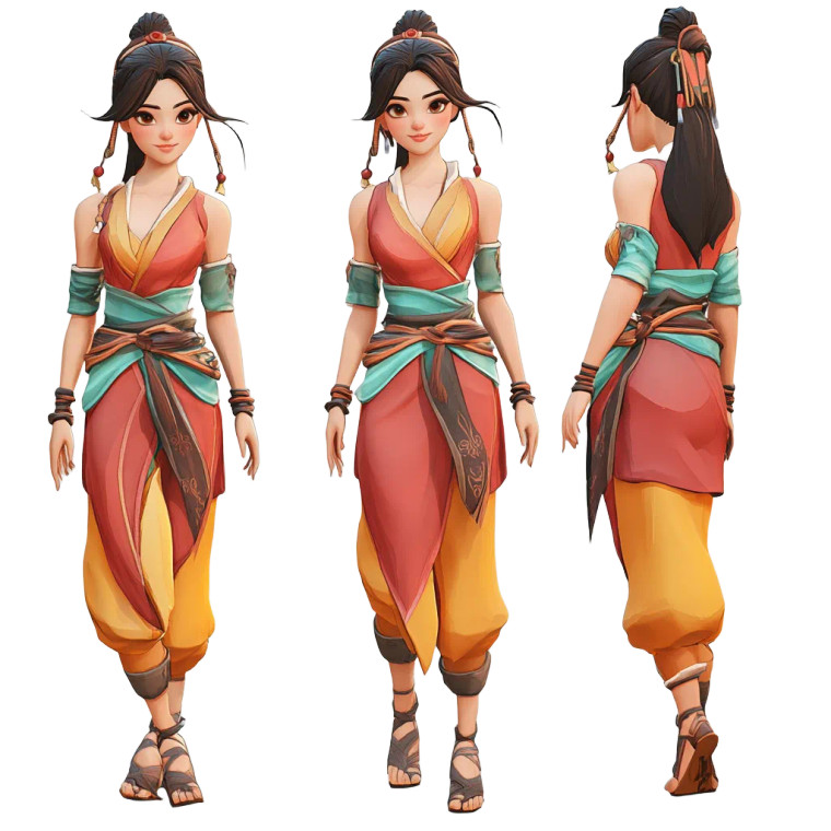 Chinese Game Protagonist Vinyl Car Decal Sticker – Waterproof & UV-Resistant 8"