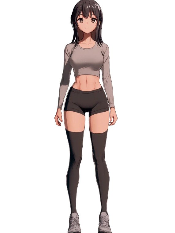 Anime T-Pose Woman Vinyl Car Decal Sticker – Waterproof & UV-Resistant 8"