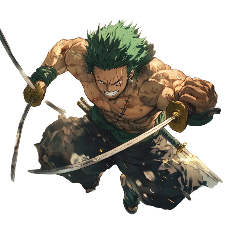 Zoro'S Epic Strike Vinyl Car Decal Sticker – Waterproof & UV-Resistant 8"