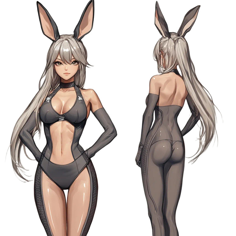 Anime Bunny Girl V2 Vinyl Car Decal Sticker – Waterproof & UV-Resistant 8"