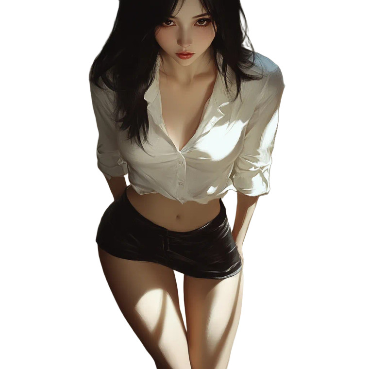 Beautiful Young Woman V2 Vinyl Car Decal Sticker – Waterproof & UV-Resistant 8"