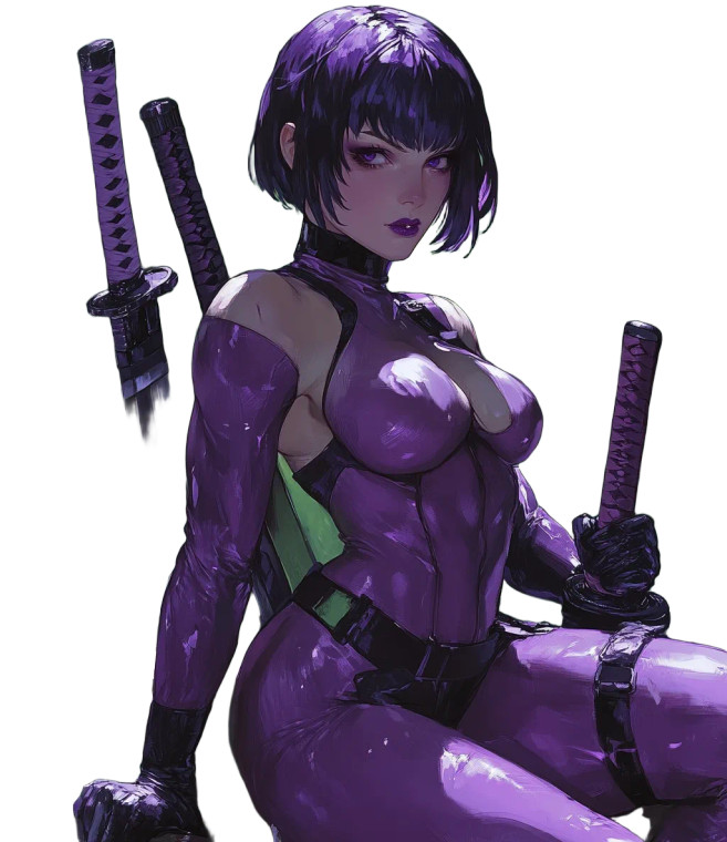 Purple Warrior Vinyl Car Decal Sticker – Waterproof & UV-Resistant 8"