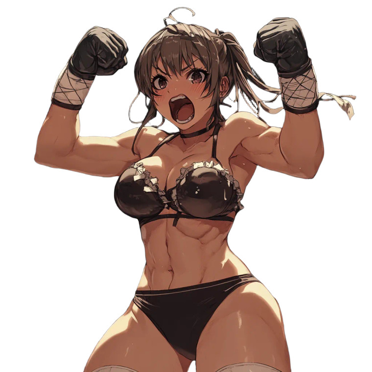 Anime Muscle Maid Vinyl Car Decal Sticker – Waterproof & UV-Resistant 8"