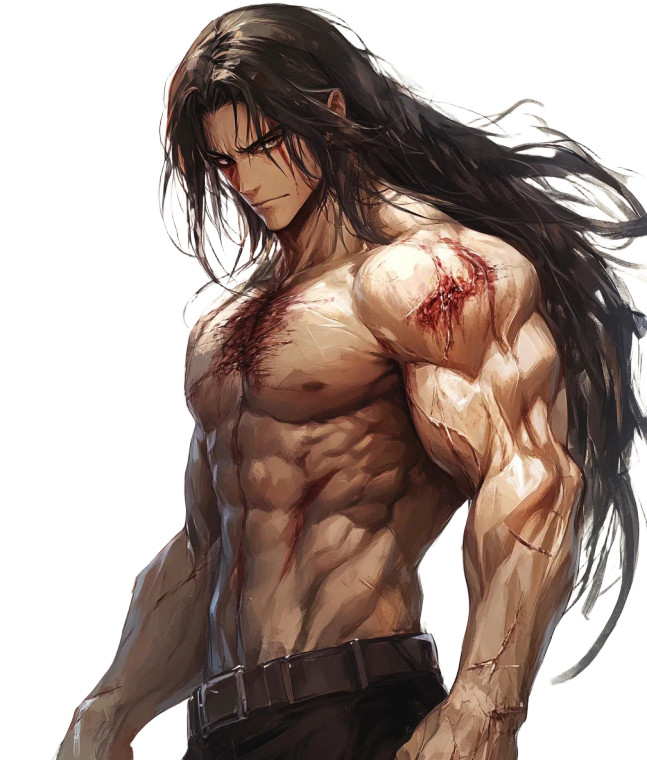 Anime Muscular Man V7 Vinyl Car Decal Sticker – Waterproof & UV-Resistant 8"