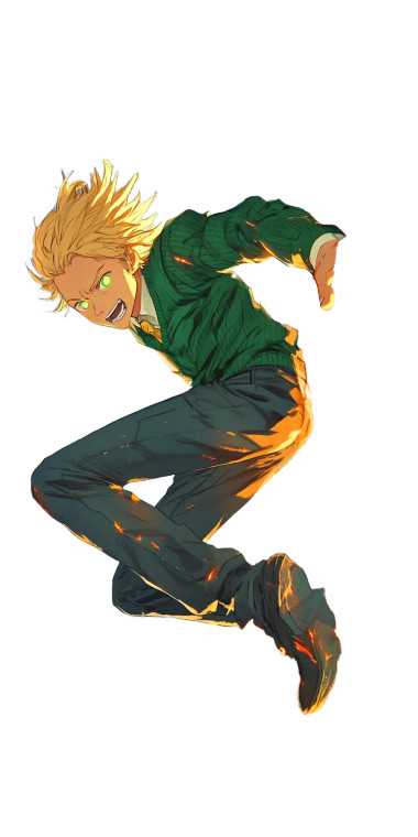 Anime Power Leap Vinyl Car Decal Sticker – Waterproof & UV-Resistant 8"