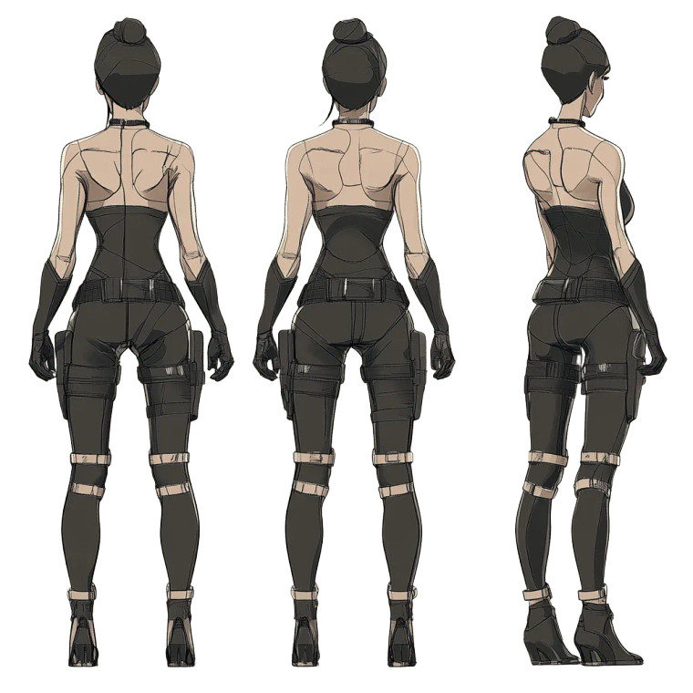 Female Character Multipose Vinyl Car Decal Sticker – Waterproof & UV-Resistant 8"