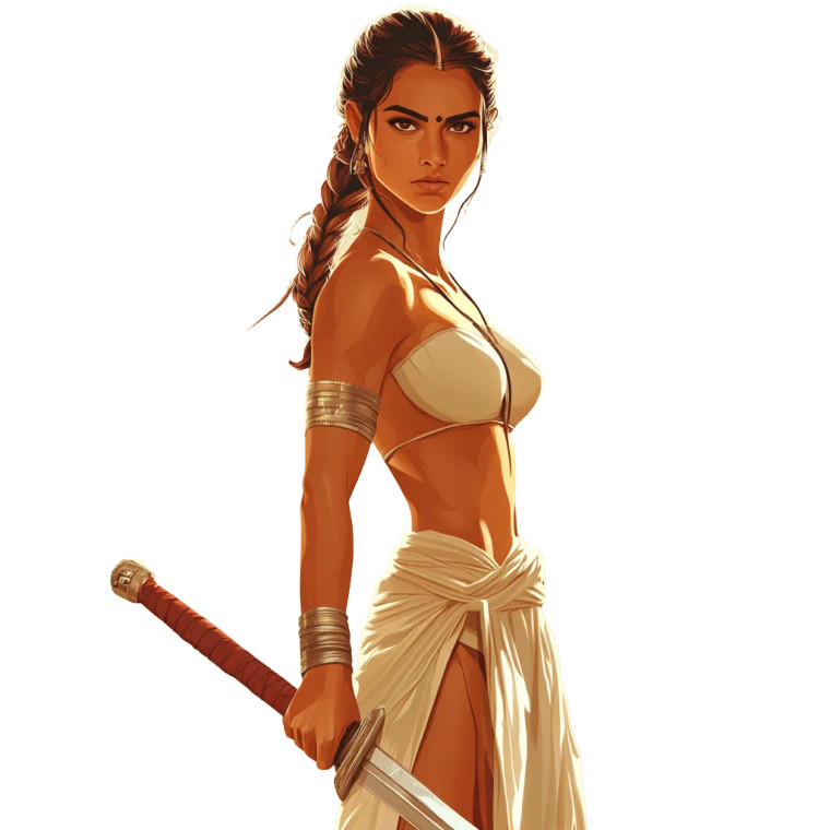 Indian Warrior Woman Vinyl Car Decal Sticker – Waterproof & UV-Resistant 8"