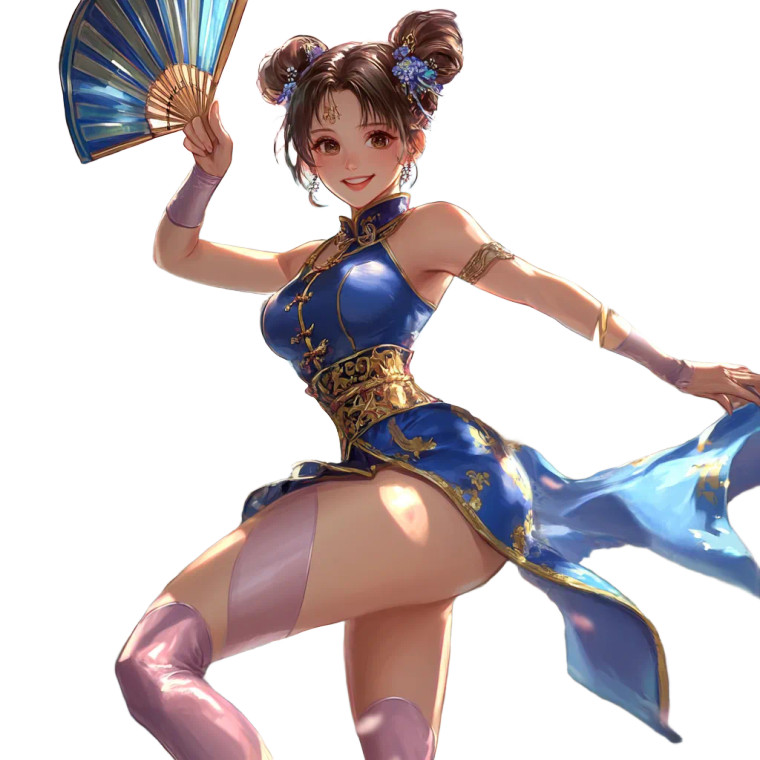 Cheerful Qipao Girl Vinyl Car Decal Sticker – Waterproof & UV-Resistant 8"