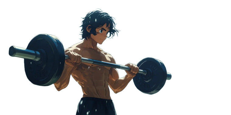 Anime Boy Training Vinyl Car Decal Sticker – Waterproof & UV-Resistant 8"