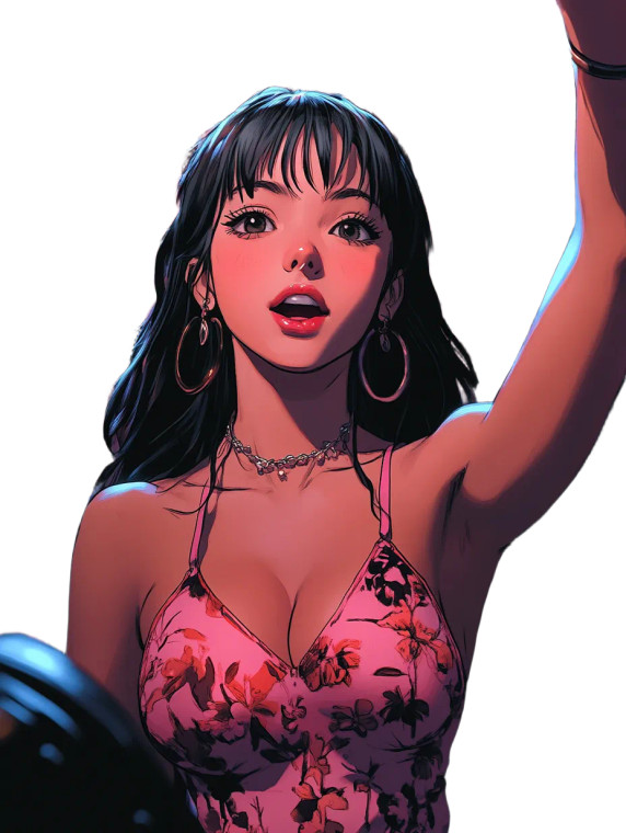 Mia At Concert V2 Vinyl Car Decal Sticker – Waterproof & UV-Resistant 8"